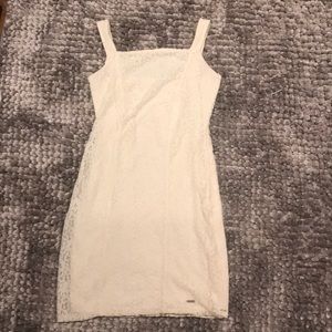 White lace bodycon dress
